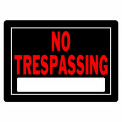 HILLMAN Hillman Fasteners 840125 No Trespassing Sign 10x14 Aluminum