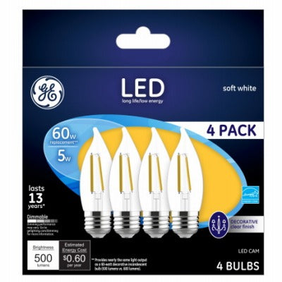 GE G E Lighting 93129342 5W Led Decorative Bulb 4 Pack