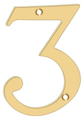 DELTANA Deltana RN6-3 Solid Brass House Number 6