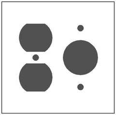 MULBERRY METAL PRODUCTS Mulberry Metal Products 85572 2-Gang Painted Metal Wallplate Standard Size (4.5 x 4.562 in)