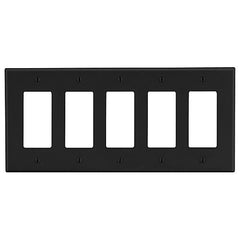 HUBBELL Hubbell Premise Wiring P265BK 5-gang Decorator Wallplate