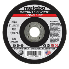 METABO Metabo 655355000 Type 27 Cutoff Wheel 5 in Aluminum Oxide