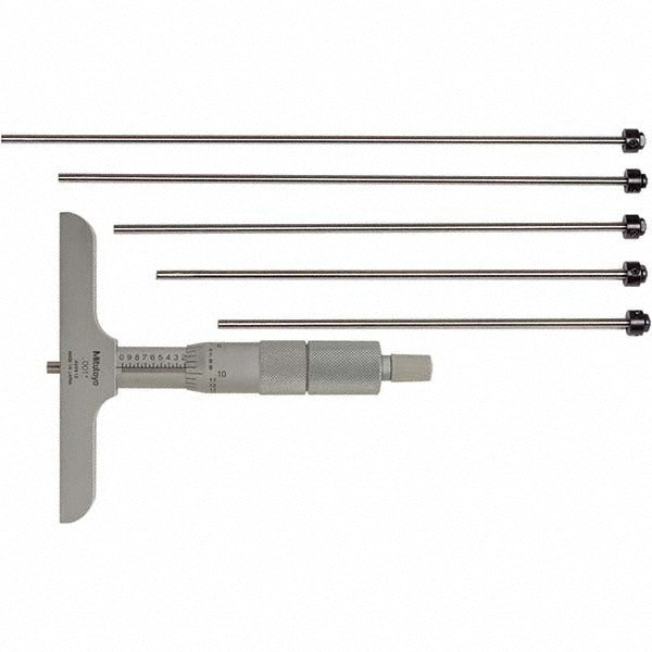 MITUTOYO Mitutoyo 129-132CAL Depth Micrometer 6 in 6 Rods Nist