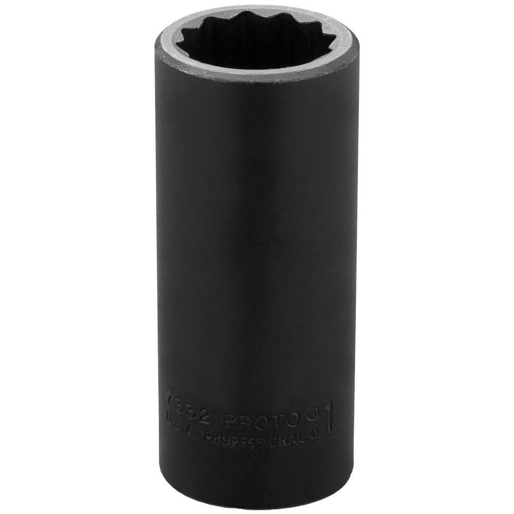 PROTO Proto J7332 Impact Socket 1/2 in Drive 1 in 12-point