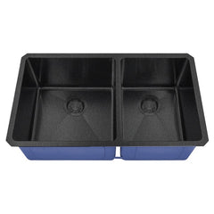 DAKOTA Dakota Plumbing Products DSM-6040GBK 60/40 Undermount Kitchen Sink