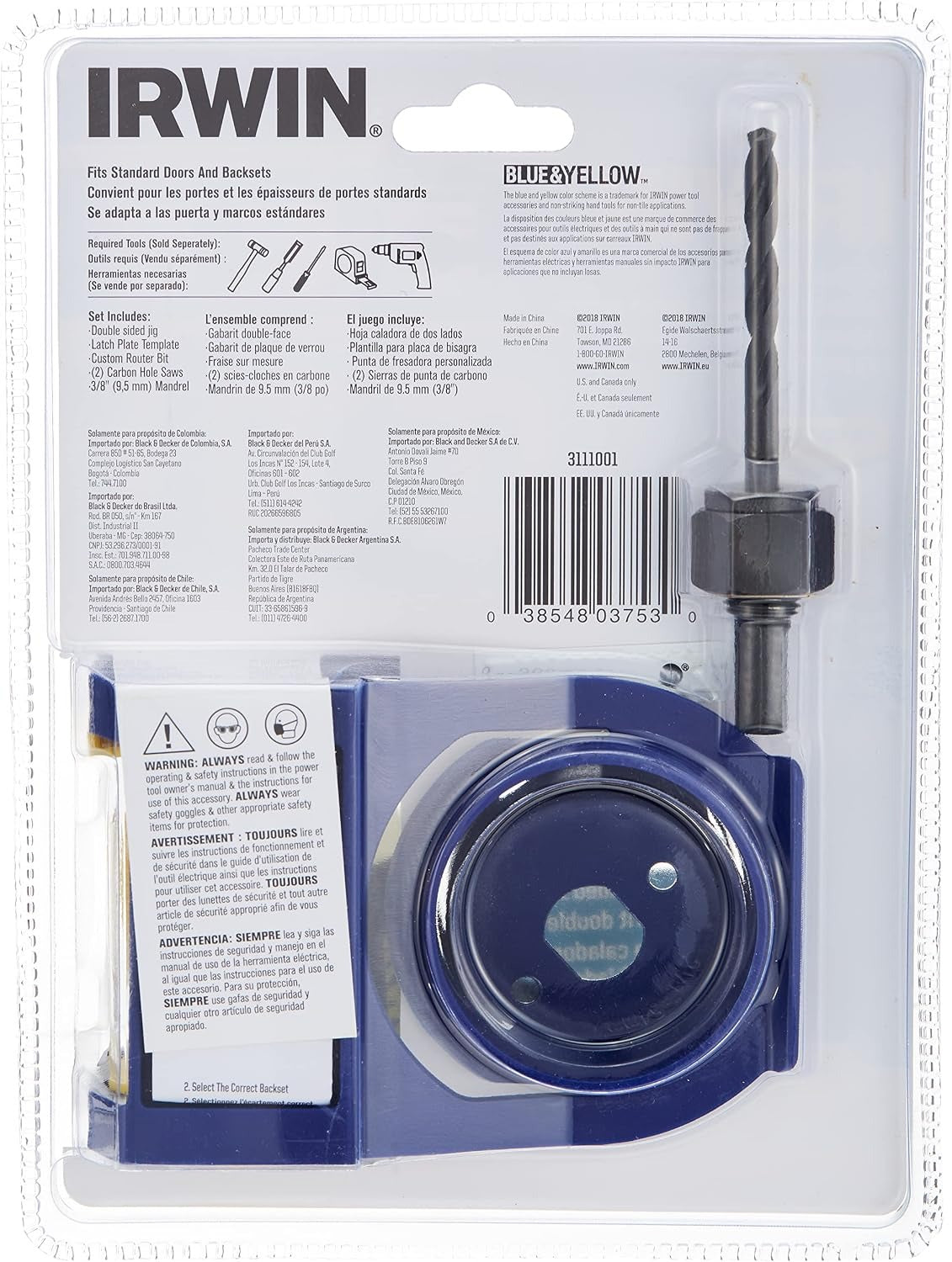IRWIN Irwin 3111001 Door Hardware Installation Kit (Size 6)