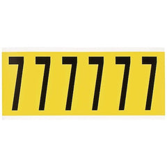 BRADY Brady 3450-7 Number Label 1.5 in x 3.5 in (6 per card)