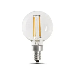 FEIT ELECTRIC Feit Electric BPG1640927CAFIL/2/RP Enhance Glass Filament Globe LED Bulb 40W Replacement (G16.5, 2-Pack) BPG1640927CAFIL/2/RP