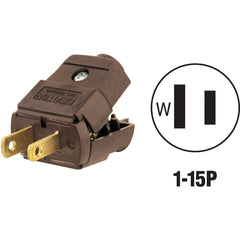 LEVITON Leviton 035-00101-2BP 2-Wire 2-Pole Hinged Cord Plug 15A 125V (Each)