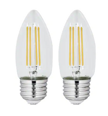 FEIT ELECTRIC Feit Electric BPETC40927CAFIL/2/RP B10 LED Bulb Medium E26 Base 3.3W (2 Pack) BPETC40927CAFIL/2/RP
