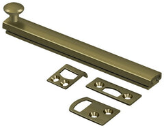 DELTANA Deltana 6SBCS5 Surface Bolt 6 Inches Antique Brass