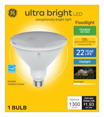 GE G E Lighting 93128856 Led PAR38 Bulb 16W Outdoor Dimmable