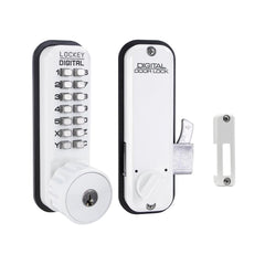 LOCKEY Lockey 2500WHKO Hook Bolt Lock Key Override White