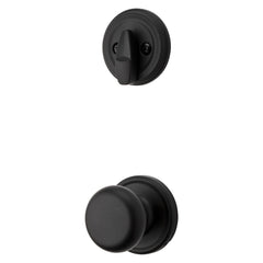 KWIKSET Kwikset 966H-514.UNIV Hancock Knob Handleset Trim Matte Black