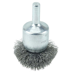 WEILER Weiler 10044 End Brush 1-1/2 in Crimped Steel Wire 20000 Rpm