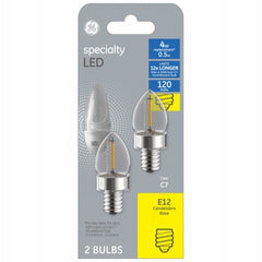 GE G E Lighting 93129196 C7 Led Night Light Bulb 0.5W 2 Pack