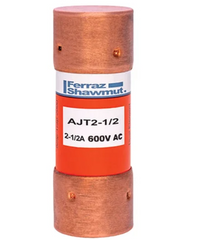 MERSEN Mersen AJT2-1/2 Amp-Trap 2000 SmartSpot Time-Delay Fuse 2.5 A 600 VAC (13/16 in x 2-1/4 in)