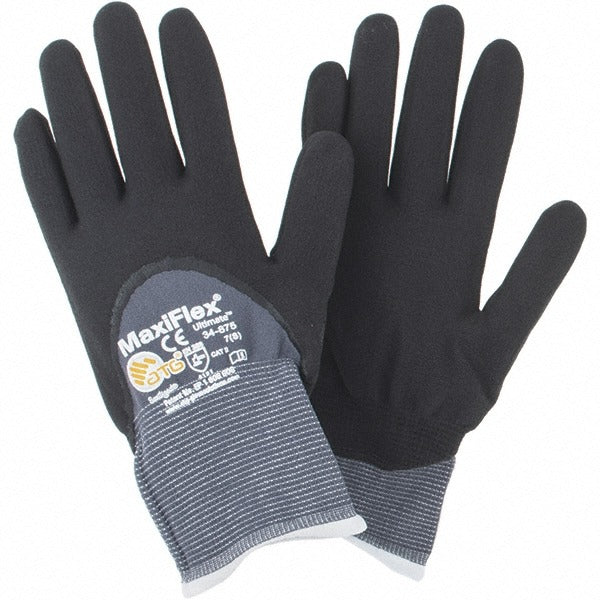 ATG Atg 34-875/S Work Gloves Small Nitrile Coated Gray