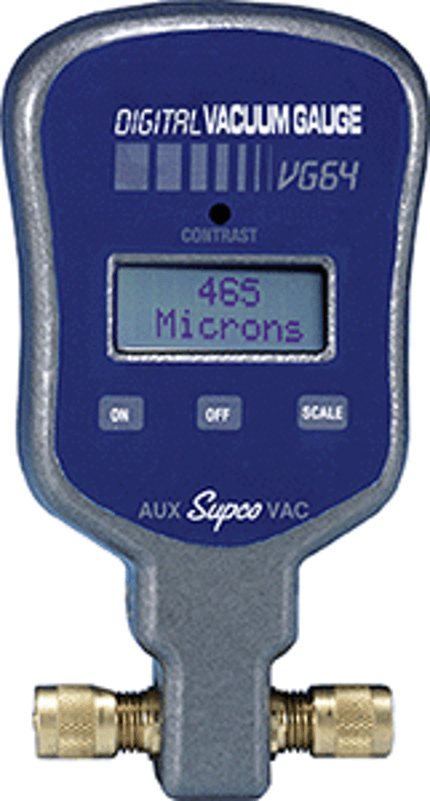 SUPCO Supco VG64 Digital Vacuum Gauge, 0 to 19000 Micron Measuring, 1/4 Inch Male Flare Connection, +/- 10 % Accuracy