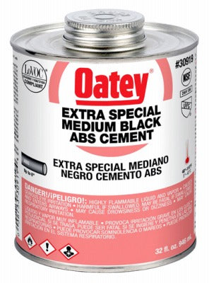 OATEY Oatey Company 30919 Abs Pipe Cement Black Medium Body 32 Oz