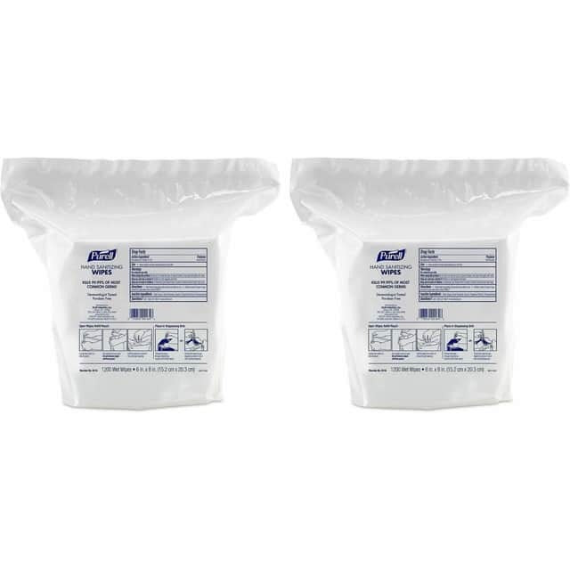 GOJO Gojo GOJ911802 Sanitizing Wipes 1200 per Pack 2 Pack Carton
