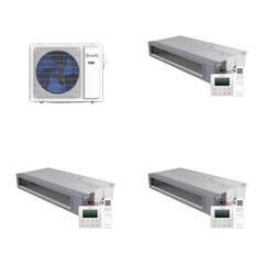 BRAVO ROMA BRAVO ROMA 42000 BTU R-410A 24 SEER2 3-Zone Concealed Duct Mini Split System