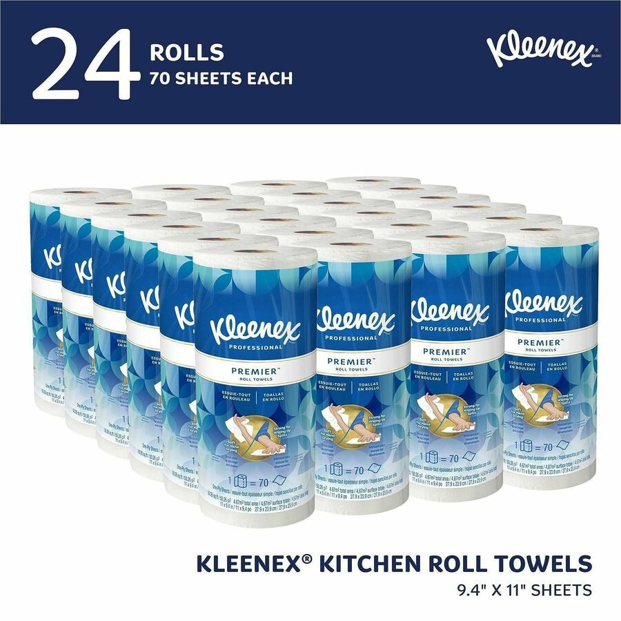 KIMBERLY-CLARK Kimberly-Clark KCC13964 Kleenex Premiere Kitchen Roll Towel (70 ct, 24 rolls per case, 10.4 x 11 in)