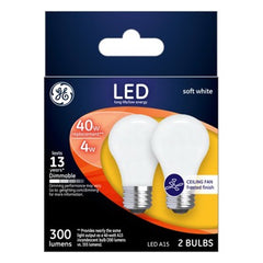 GE G E Lighting 25277 A15 Led Ceiling Fan Bulb 4W 2 Pack