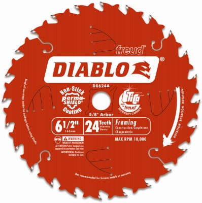 DIABLO Freud D0624X Diablo Cordless Saw Blade 24T 5/8 in