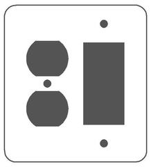 MULBERRY METAL PRODUCTS Mulberry Metal Products 79672 2-Gang Painted Metal Wallplate Princess Size