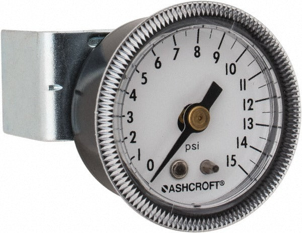 ASHCROFT Ashcroft 662876000128 Pressure Gauge 0-15 Psi 1.5 in