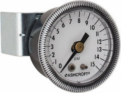 ASHCROFT Ashcroft 662876000128 Pressure Gauge 0-15 Psi 1.5 in
