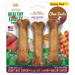 NYLABONE Nylabone Products NE106VPP Healthy Edibles Variety Pack 3 Pack