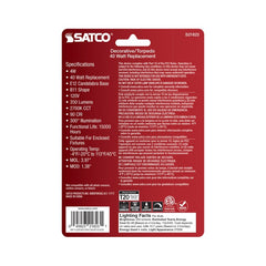 SATCO-NUVO Satco-Nuvo S21823 B11 LED Frosted Candelabra E12 4W (2-Pack)