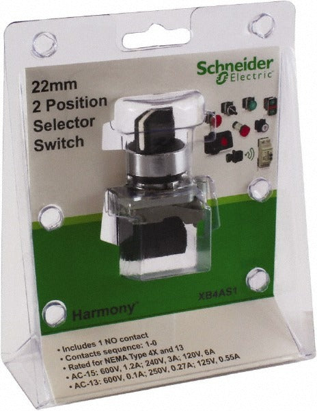 SCHNEIDER ELECTRIC Schneider Electric XB4AS1 Selector Switch 2 Position Maintained