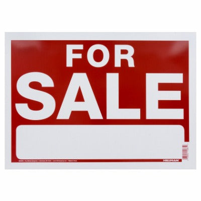 HILLMAN Hillman Fasteners 842575 for Sale Sign 10x14 in Red White