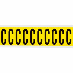 BRADY Brady 3440-C 34 Series repositionable numbers and letters vinyl cloth (2.25 H x 0.87 W in. / card of 10)