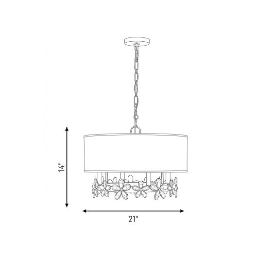 SAVOY HOUSE Savoy House 7-4366-4-322 Dahlia 4-Light Pendant 240w 14 inches h x 21 inches w