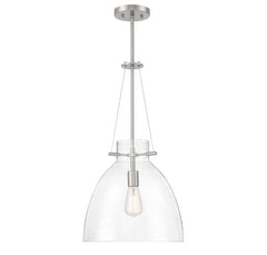 SAVOY HOUSE Savoy House 7-7006-1-SN Foster Modern Clear Seeded Glass Pendant 60 Watt 1-Light