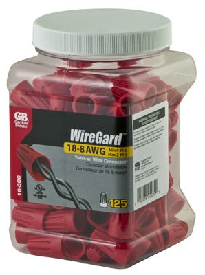 GARDNER BENDER Ecm Industries Llc 16-006N Red GB6 Wire Connectors 125 Pack