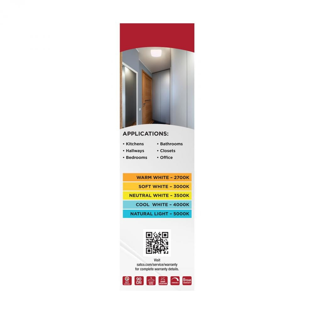 SATCO-NUVO Satco-Nuvo 62/1854 11W LED Light Fixture 11 Inch Square