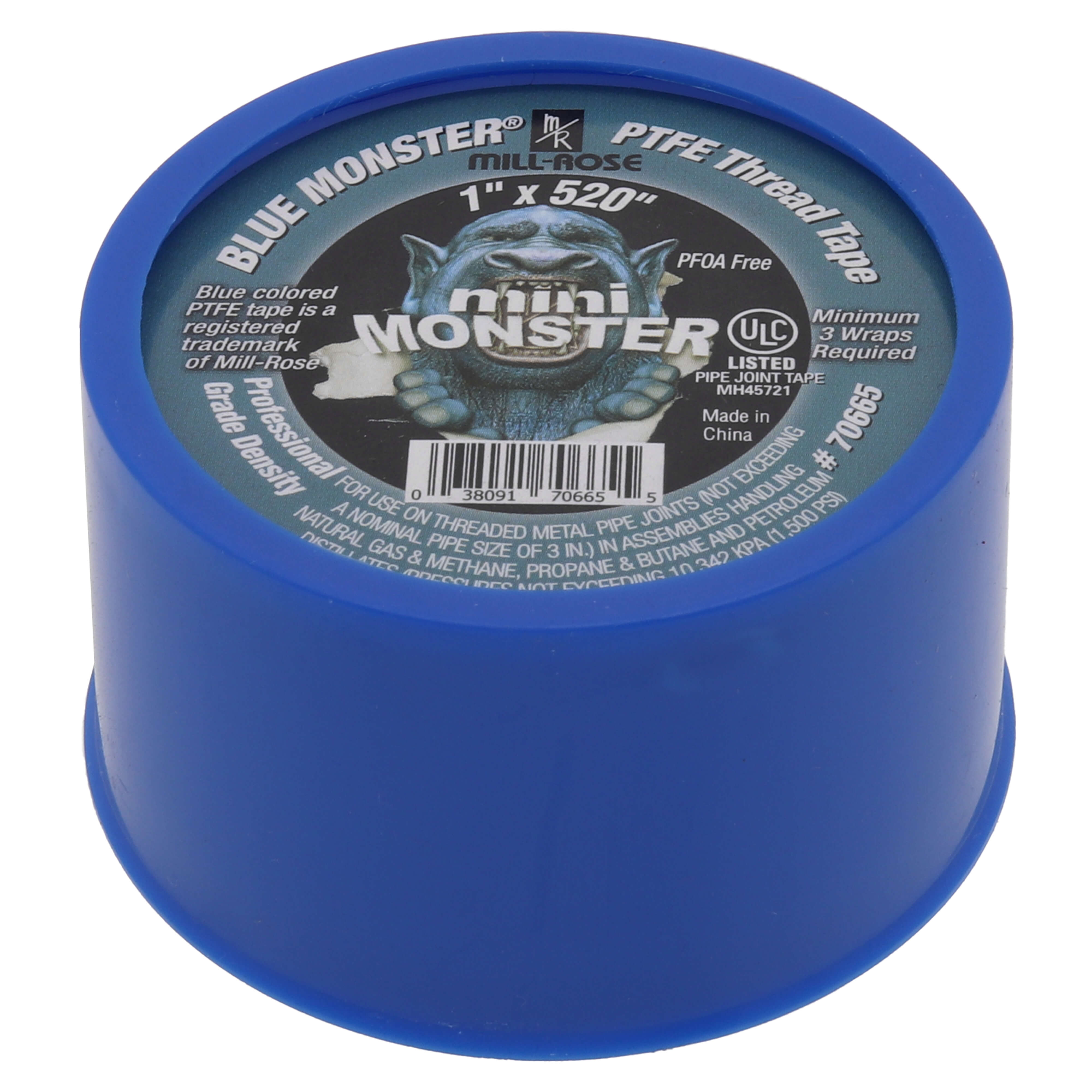 BLUE MONSTER Blue Monster 70665 Mini-Monster 1 x 520 PTFE Thread Seal Tape