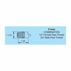WOODFORD Woodford 19PX-10 Model 19 Anti-Siphon Freezeless Wall Faucet, 1/2 in, PEX Tube, 10 in THK Wall, 125 psi