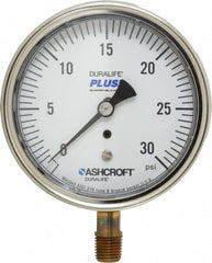 ASHCROFT Ashcroft 94595XLL Pressure Gauge 0-30 Psi 3.5in Dial