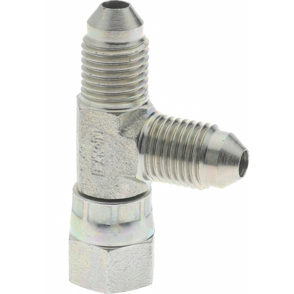 EATON Eaton 203102-4-4S Steel Swivel Nut Run Tee 1/4 in Od
