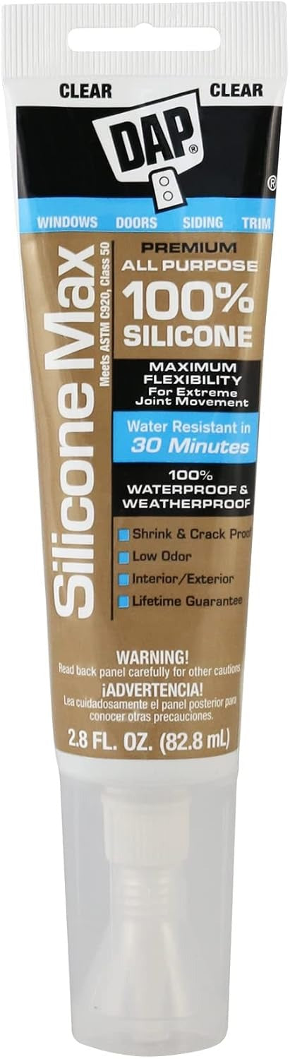 DAP Dap 7079808790 Silicone Max Premium All Purpose 100% Silicone Sealant 10.1 fl oz 12 Pack