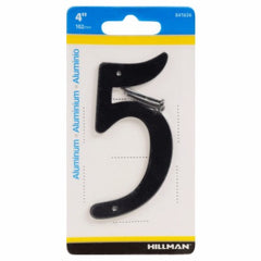 HILLMAN Hillman Fasteners 841626 Black Nail-on House Number 5 4in