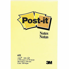 3M 3M MMM659YW Post-it Notes Original Notepads 4 x 6 12 Pack