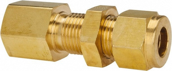 PARKER Parker 6FBC4N-B Bulkhead Female Connector 1/4 in Brass