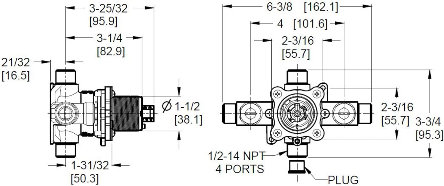 PFISTER Pfister JX8-340A Tub and Shower Rough Valve